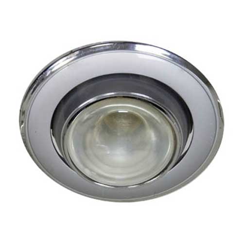Точечный врезной светильник 301 R50 E14 60W круг серый-хром Feron