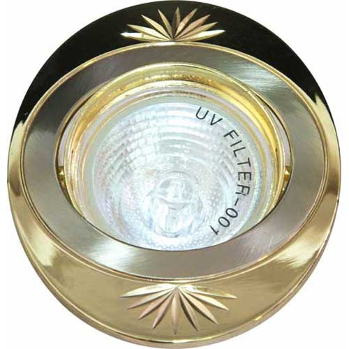 Точечный врезной светильник 250DL MR16 GU5.3 50W овал титан-золото Feron