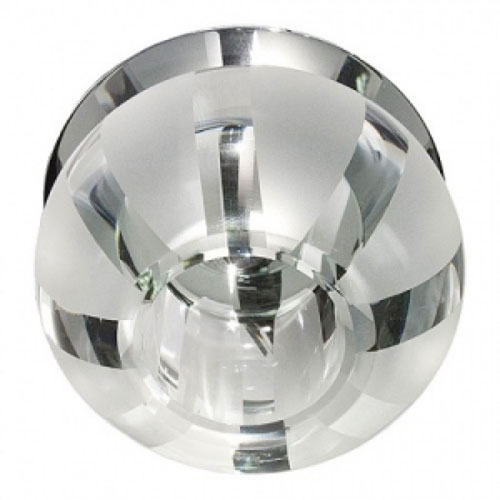 Точечный врезной светильник C1034S JCD9 G9 35W сфера прозрачный хром Feron