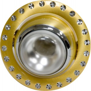 Точечный врезной светильник 1720 R39 E14 40W круг золото-хром Feron