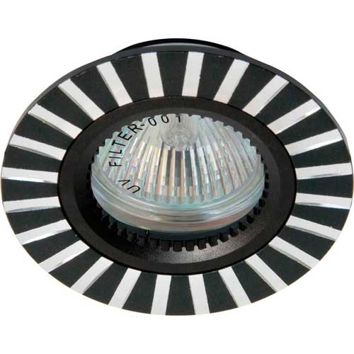 Точечный врезной светильник GS-M364 MR16 GU5.3 50W круг черный Feron