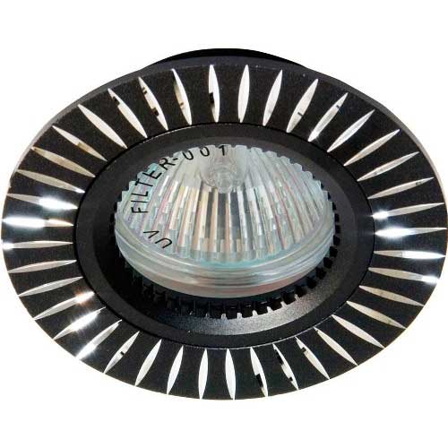 Точечный врезной светильник GS-M394 MR16 GU5.3 50W круг черный Feron