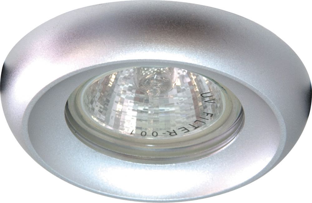 Точечный врезной светильник DL228 MR16 GU5.3 50W круг алюминий Feron