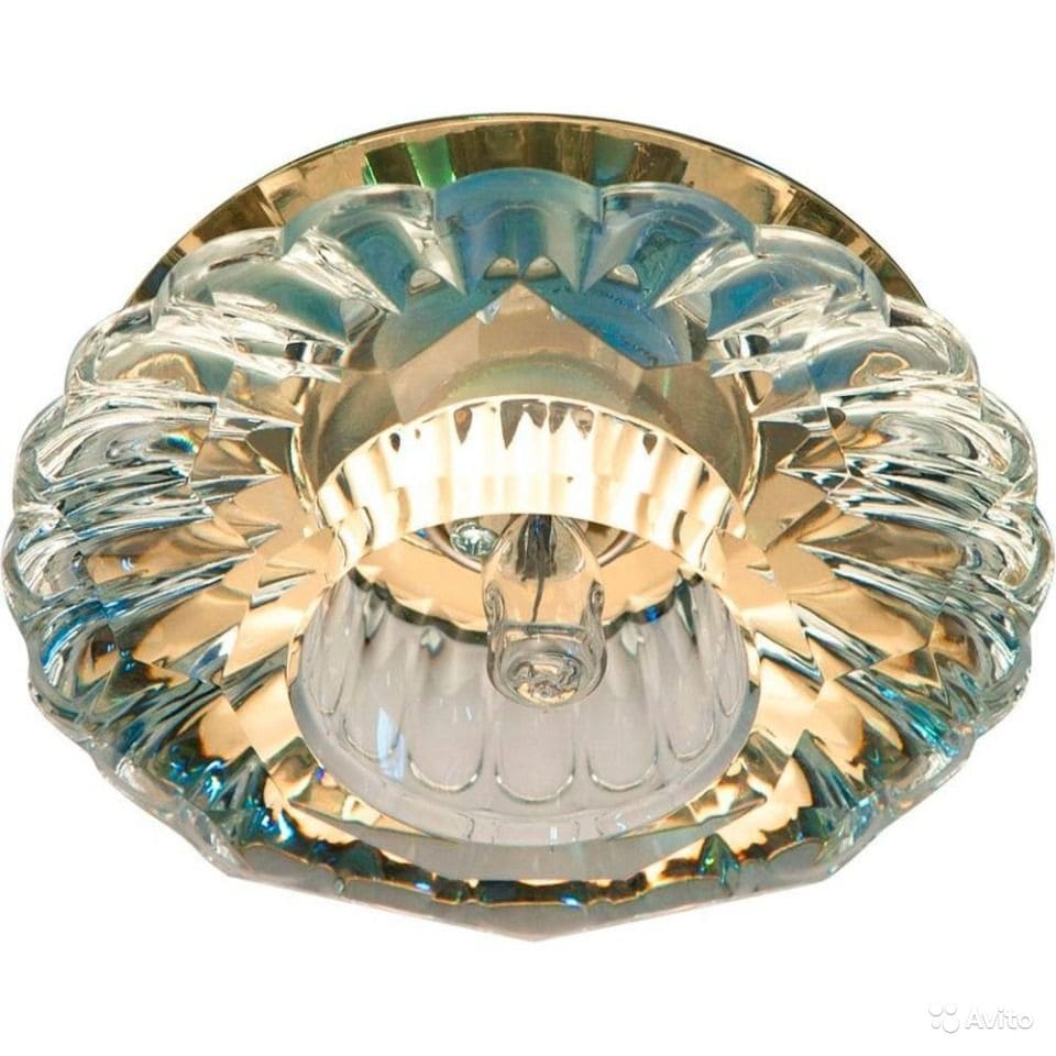 Точечный врезной светильник JD88 JCD9 G9 35W сфера прозрачный золото Feron