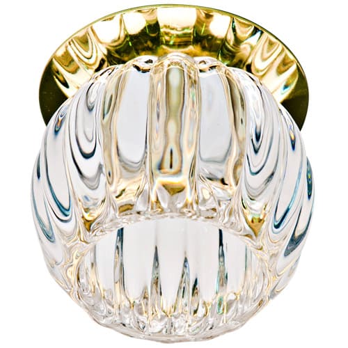 Точечный врезной светильник JD93 JCD9 G9 35W сфера прозрачный золото Feron