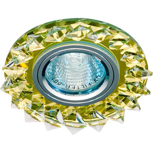 Точечный врезной светильник CD2515 JCD9 G9 50W круг прозрачный желтый Feron