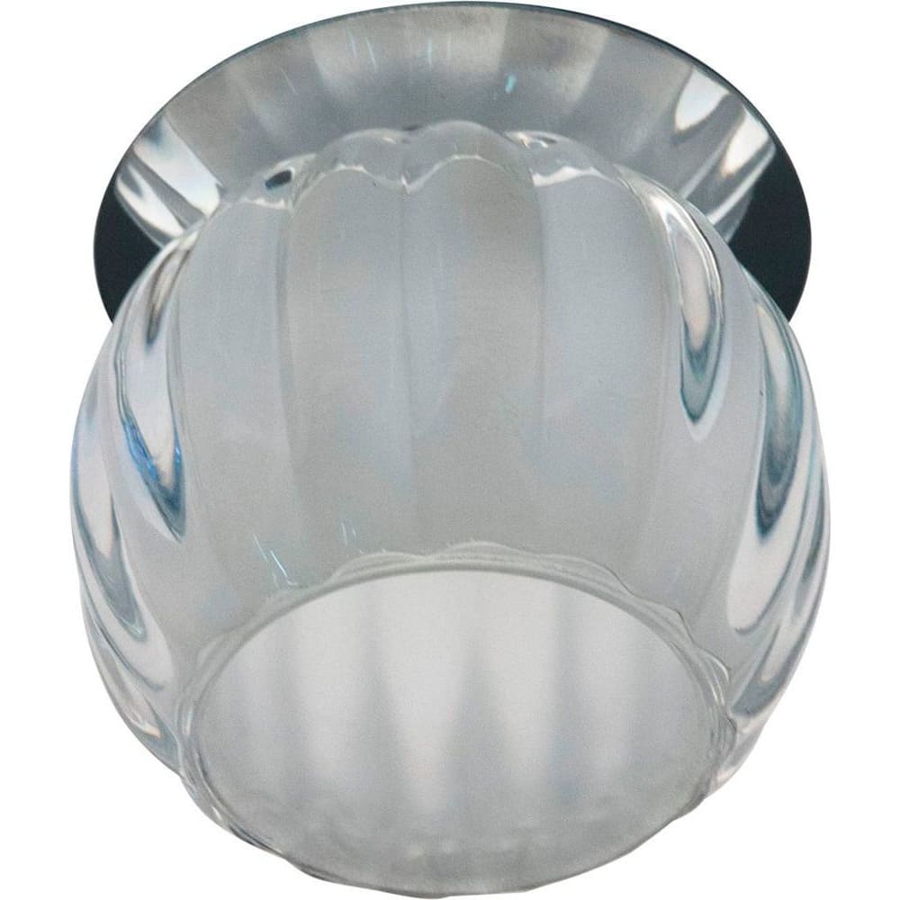 Точечный врезной светильник JD93 JCD9 G9 35W сфера прозрачный чайный хром Feron