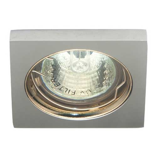 Точечный врезной светильник DL1017 MR16 GU5.3 50W квадрат алюминий-золото Feron