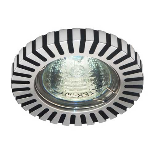 Точечный врезной светильник DL1022 MR16 GU5.3 50W круг черный-алюминий Feron