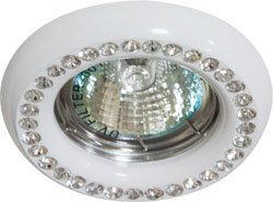 Точечный врезной светильник DL113C MR16 GU5.3 50W круг прозрачный белый Feron