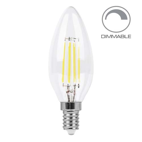 Світлодіодна лампа Едісона Filament dimmable 4969 LB-68 C37 E14 4W 2700K 220V Feron