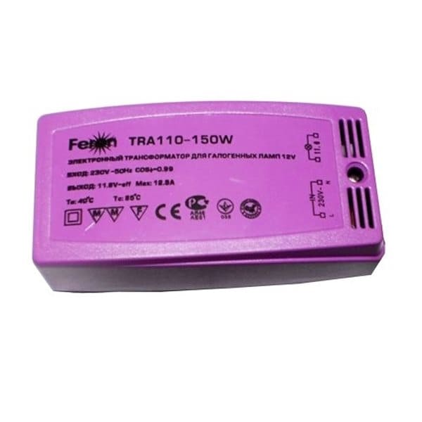 Трансформатор для галогенных ламп AC/AC TRA110 150W 12V Feron