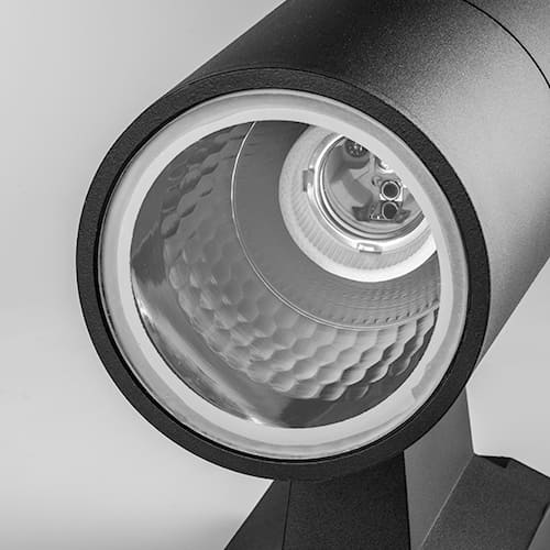 Архитектурный настенный светильник DH0702 E27 2x60W черный IP54 Feron - Фото 2