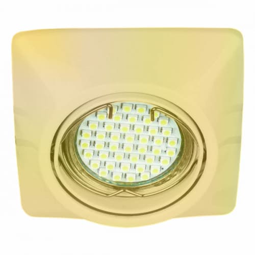 Точечный врезной светильник поворотный DL6046 MR16 GU5.3 50W квадрат золото Feron