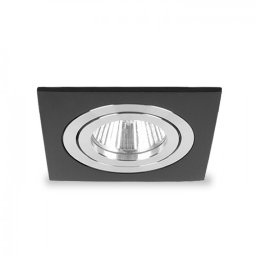 Точечный врезной светильник DL6120 50W MR16 GU5.3 квадрат черный 6346 Feron
