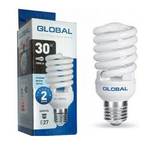 Люминесцентная лампа GFL-002-1 T2 FS 30W 4100K E27 220V Global