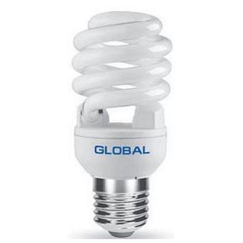 Люмінесцентна лампа GFL-007-1 New full spiral 15W 2700K E27 220V Global