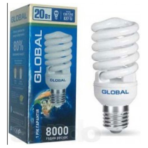 Люминесцентная лампа GFL-010 13W 4100K E27 220V Global