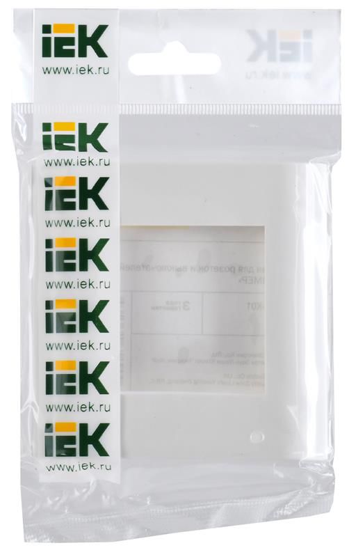 Рамка для КМКУ на 2 модуля белая CKK-40D-RK2-K01 IEK - Фото 2