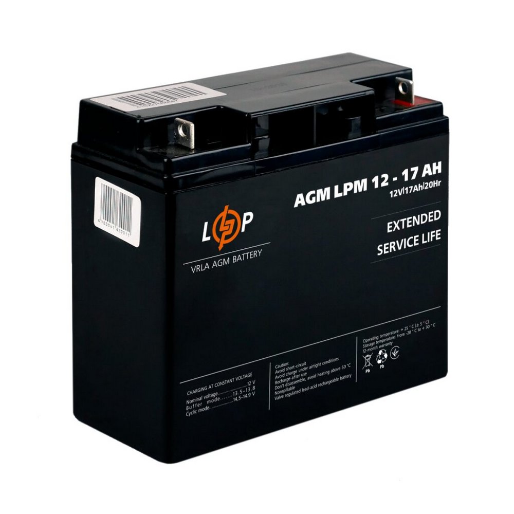 Акумулятор AGM LPM 12V 17Ah для Mercedes 10743 LogicPower