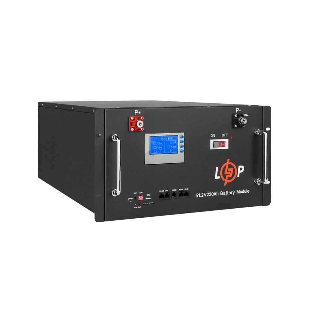 Акумулятор LP LiFePO4 48V (51,2V) 230Ah (11776Wh) (Smart BMS 200A) з LCD RM 20331 LogicPower - Фото 3