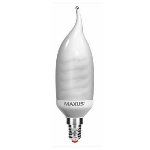 Люминесцентная лампа 1-ESL-353 Tail Candle 9W 2700К E14 220V Maxus