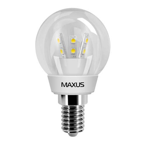 Светодиодная лампа 1-LED-259 G45 E14 3W 3000К 220V Maxus - Фото 1