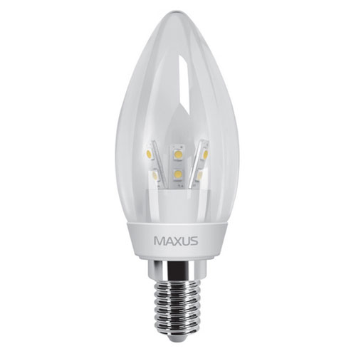 Светодиодная лампа 1-LED-265 C37 E14 3W 3000К 220V Maxus
