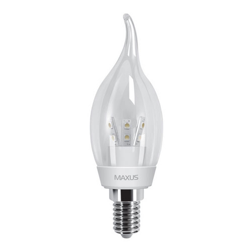 Светодиодная лампа 1-LED-267 CF37 E14 3W 3000К 220V Maxus - Фото 1