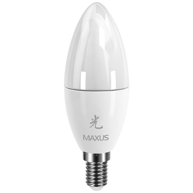 Светодиодная лампа Sakura 1-LED-424 С37 E14 6W 5000К 220V Maxus - Фото 1