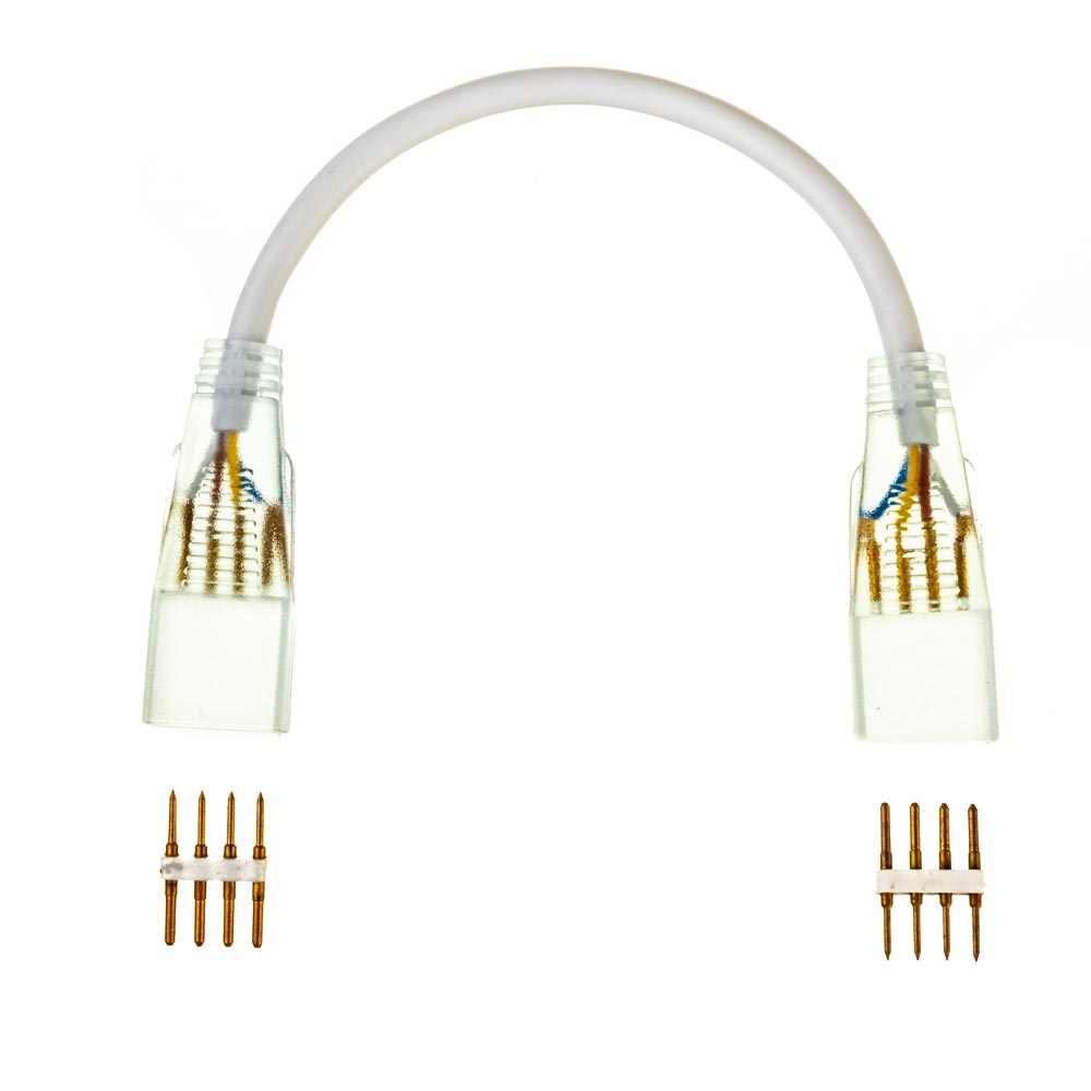 Конектор для светодиодного неона RGB 220V smd5050 2 разъема+2 шт. 4pin с проводом 1017874 AVT