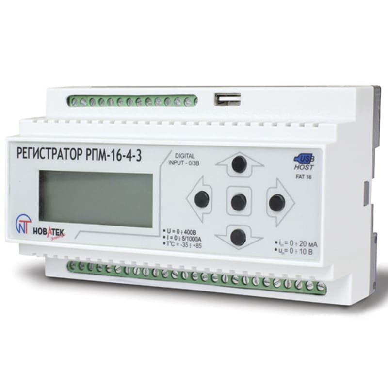 Регистратор электрических процессов микропроцессорный РПМ16-4-3 Новатек
