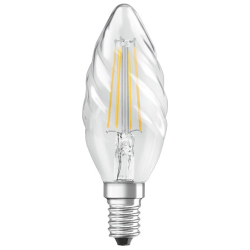 Світлодіодна лампа Едісона Filament кручена свічка E14 4W 2700K 220V Osram (4058075055391)