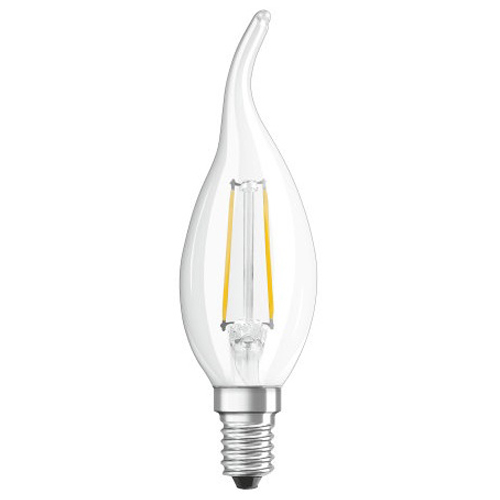 Светодиодная лампа Эдисона Filament свеча на ветру E14 4W 2700K 220V Osram (4058075055452)