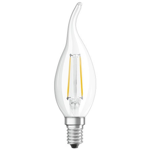 Светодиодная лампа Эдисона Filament свеча на ветру E14 4W 2700K 230V Osram (4052899961890)