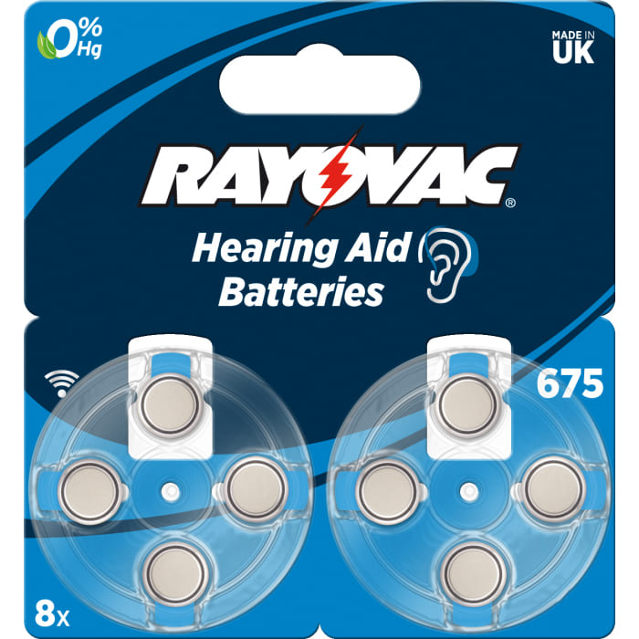 Батарейка для слухових апаратів Rayovac 675 BLI 8 шт