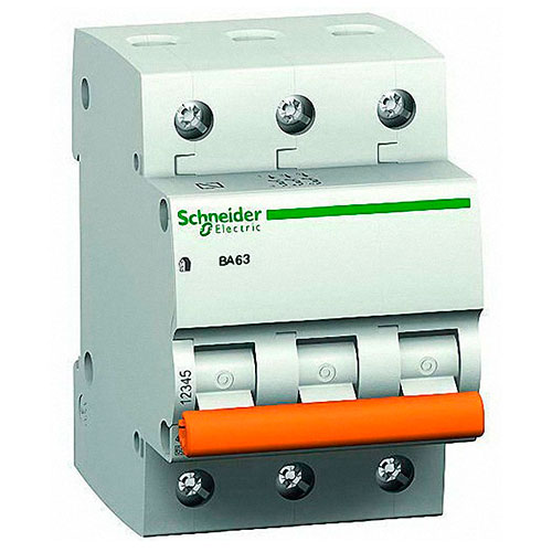 Автоматический выключатель 50А 4,5kA 3 полюса тип C 11228 Домовой ВА63 Schneider Electric