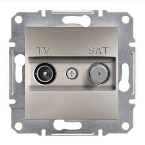 Механізм розетки TV/SAT прохідний бронза EPH3400369 Schneider Electric Asfora