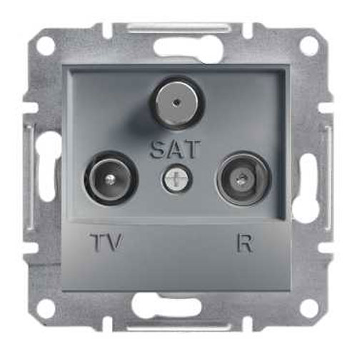 Механізм розетки TV/R/SAT прохідна сталь EPH3500262 Schneider Electric Asfora