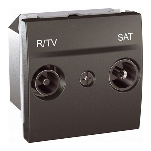 Механізм розетки TV-FM-SAT прохідний 2-мод. графіт MGU3.456.12 Schneider Electric Unica