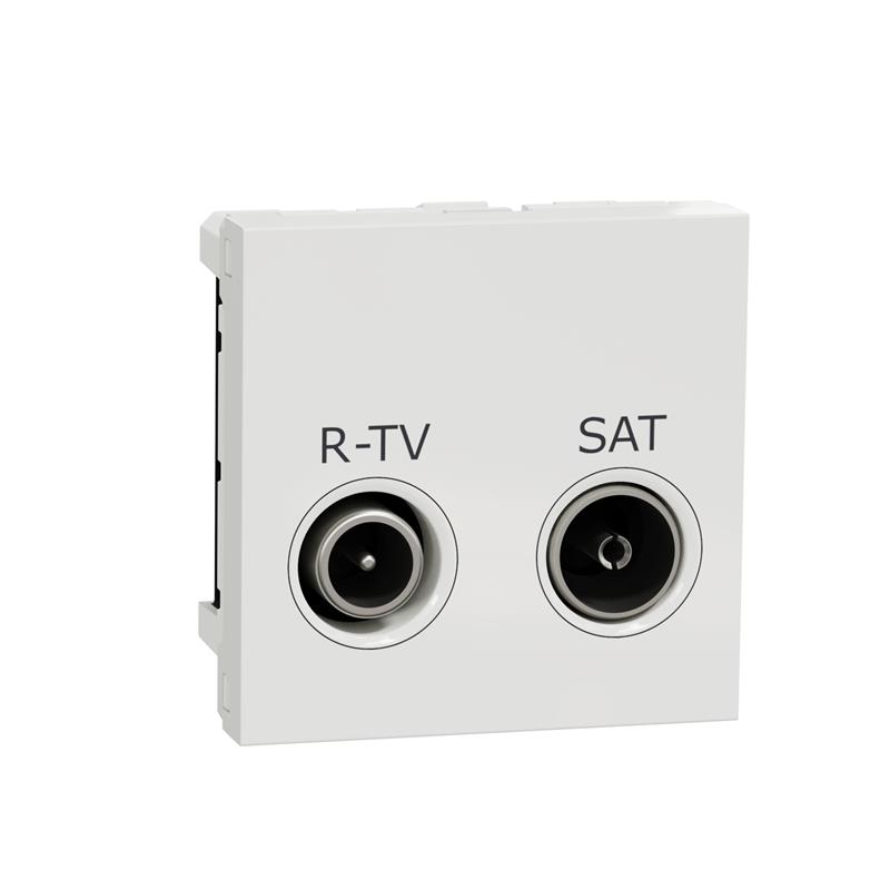 Розетка R-TV SAT одинарная 2 модуля белая NU345418 Schneider Electric Unica New