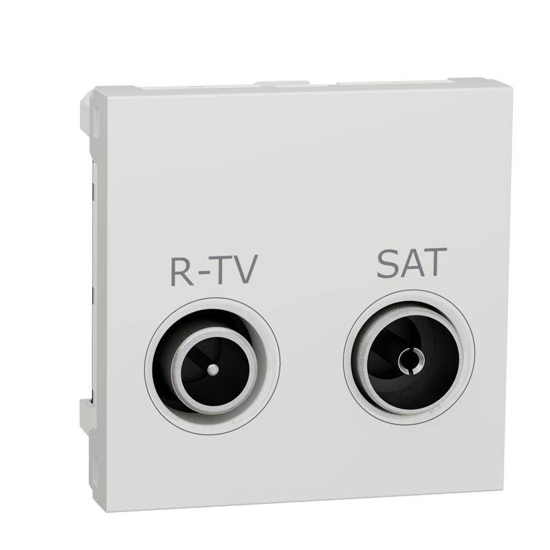 Розетка R-TV SAT концевая 2 модуля белая NU345518 Schneider Electric Unica New