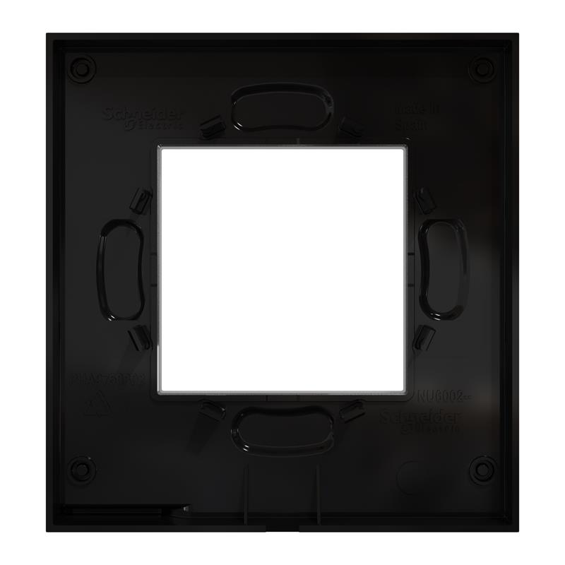 Рамка 1-постовая чёрное стекло/антрацит горизонтальная NU600286 Schneider Electric Unica New - Фото 5