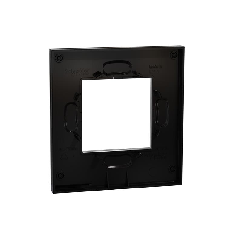Рамка 1-постовая чёрное стекло/антрацит горизонтальная NU600286 Schneider Electric Unica New - Фото 7