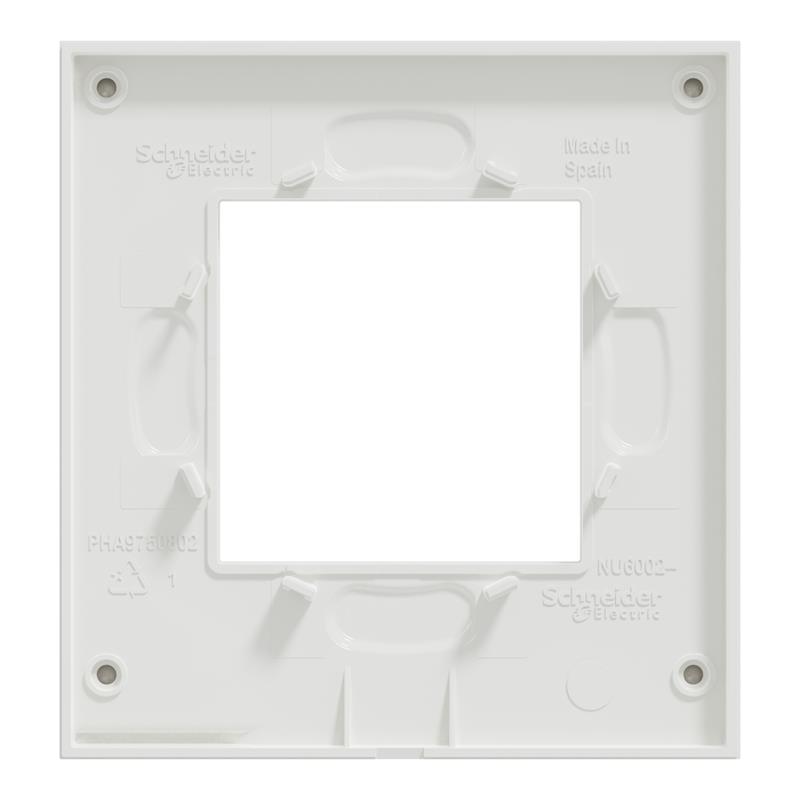 Рамка 1-постовая матовое стекло/белый горизонтальная NU600289 Schneider Electric Unica New - Фото 4