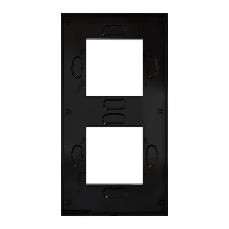 Рамка 2-постовая чёрное стекло вертикальная NU6004V86 Schneider Electric Unica New - Фото 4