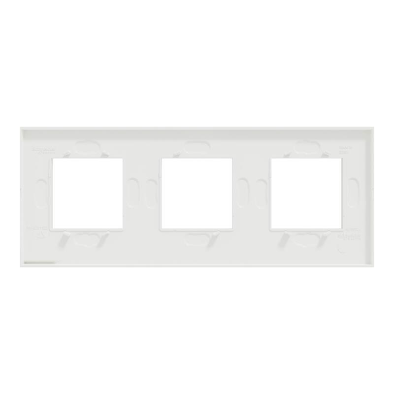 Рамка 3-постовая матовое стекло/белый горизонтальная NU600689 Schneider Electric Unica New - Фото 6