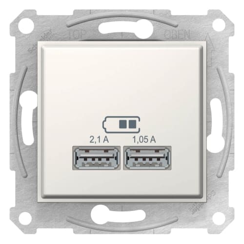 Механизм USB-розетки 2,1A 10,5W бежевый SDN2710247 Schneider Electric Sedna