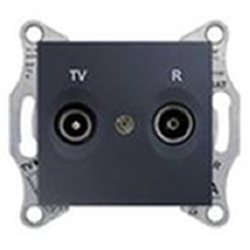 Механизм розетки TV/R проходной 8дБ графит SDN3301370 Schneider Electric Sedna