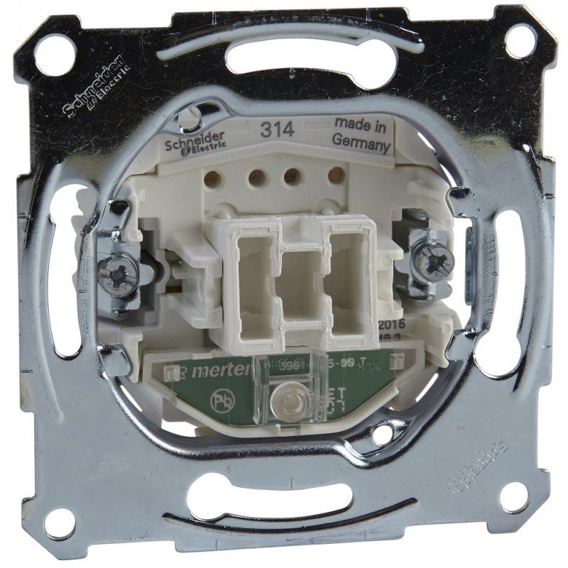 Кнопковий вимикач одноклавішний із підсвічуванням Schneider Electric Merten D-Life MTN3160-0000